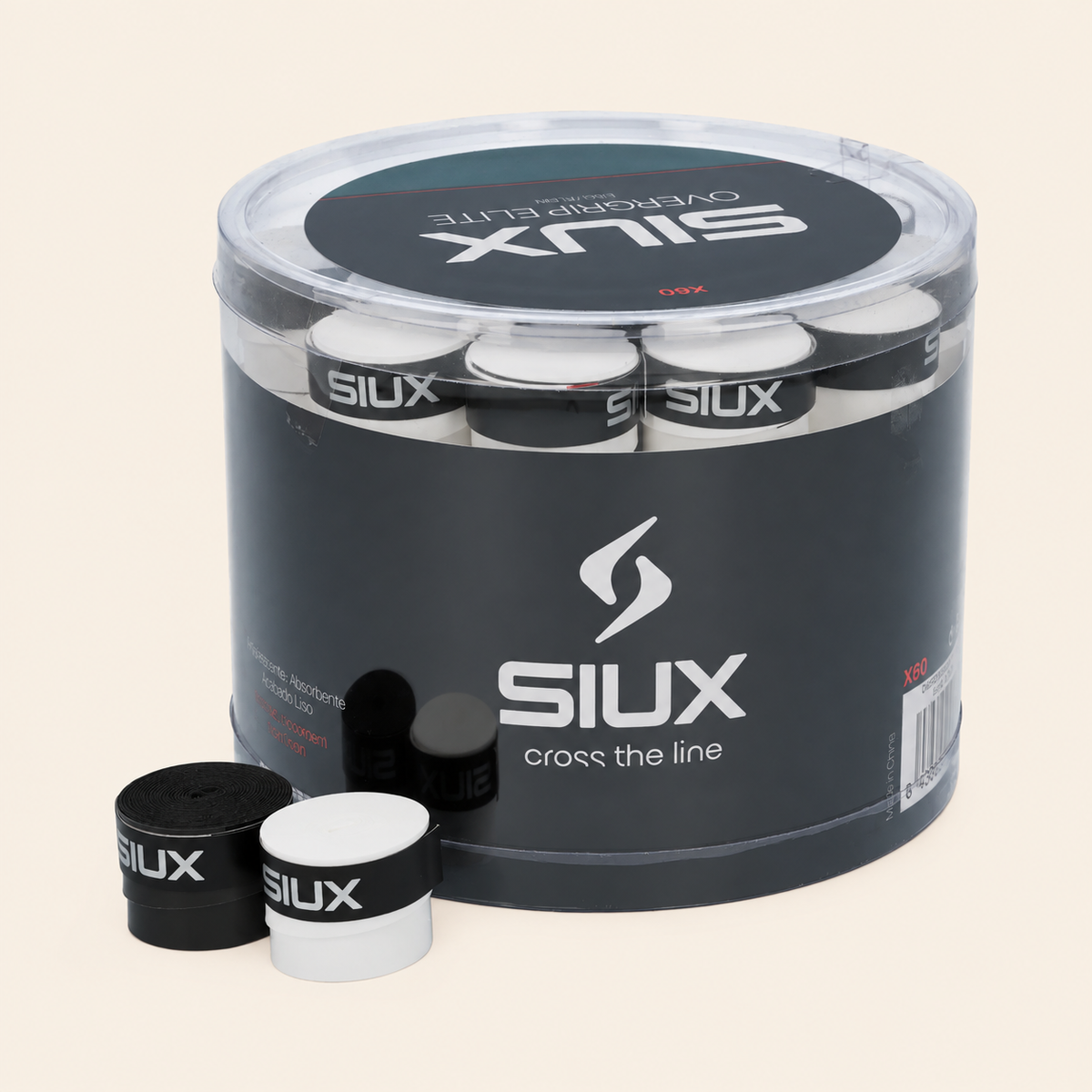 Siux Elite Overgrips X60 Black and White – view 2