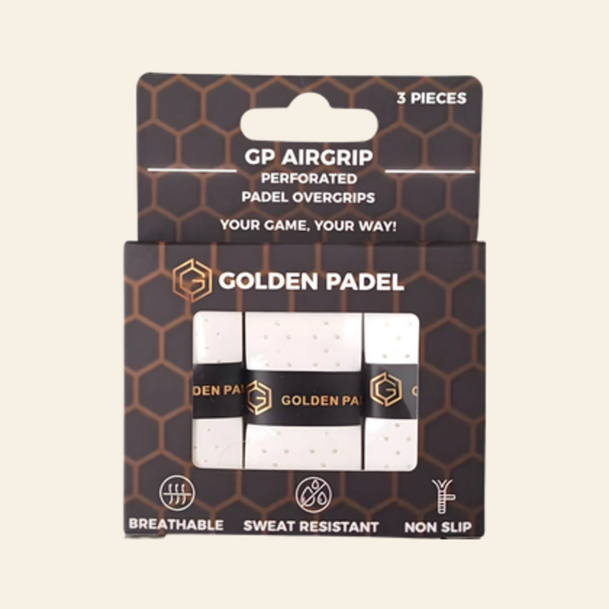 Golden Padel GP Airgrip overgrips three pack